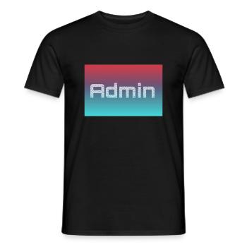 ADMIN in Color - Männer T-Shirt - Schwarz - Vorne - AI Model Male 178 light (178cm)