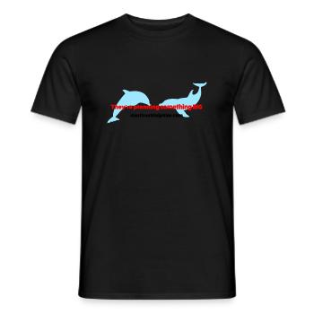 Dolphin Conspiracy Theory - Men's T-Shirt - black - Front - AI Model Male 178 light (178cm)