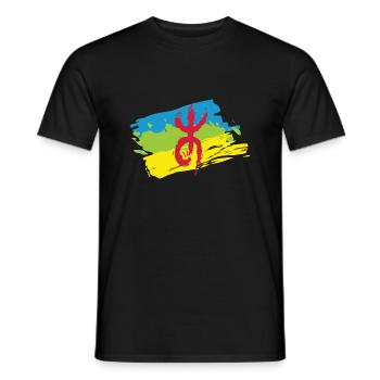 Z Imazighen (Amazigh flag) - Men's T-Shirt - black - Front - AI Model Male 178 light (178cm)