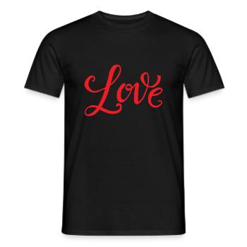LOVE - Männer T-Shirt - Schwarz - Vorne - AI Model Male 178 light (178cm)