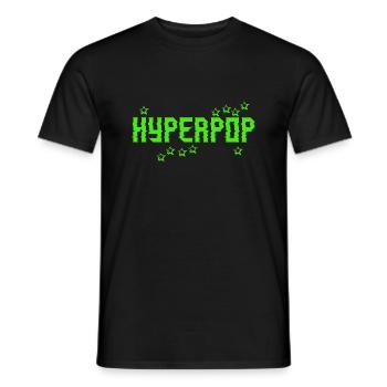 Rétro des années 90 Hyperpop Musique esthétique - T-shirt homme - noir - Devant - AI Model Male 178 light (178cm)