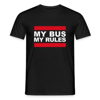 My Bus My Rules - Lustiges Geschenk für Busfahrer - Männer T-Shirt - Schwarz - Vorne - AI Model Male 178 light (178cm)