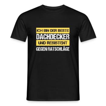 Resistenter Dachdecker - Männer T-Shirt - Schwarz - Vorne - AI Model Male 178 light (178cm)