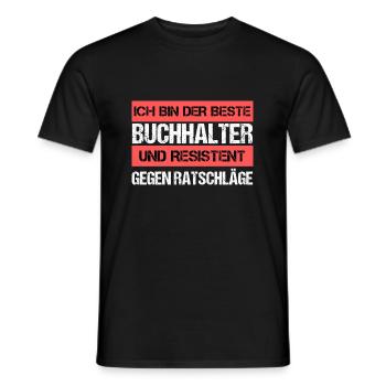 Resistenter Buchhalter - Männer T-Shirt - Schwarz - Vorne - AI Model Male 178 light (178cm)