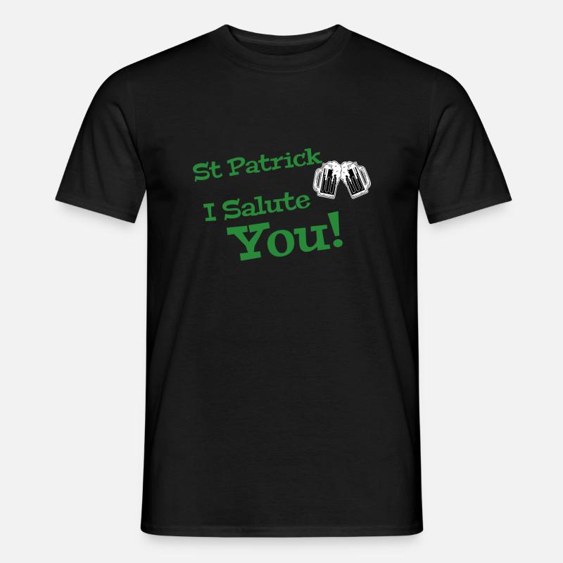 St. Patrick grünes Design - Männer T-Shirt - Schwarz