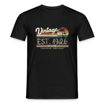 1926 Born Vintage Birthday Gift - Men's T-Shirt - black - Front - AI Model Male 178 light (178cm)