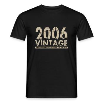 Jahrgang 2006 Bursdag - Unikat - Männer T-Shirt - Schwarz - Vorne - AI Model Male 178 light (178cm)
