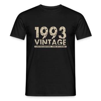 Vintage 1993 Bursdag - One of Kind - T-shirt homme - noir - Devant - AI Model Male 178 light (178cm)