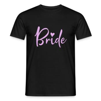 bride - Men's T-Shirt - black - Front - AI Model Male 178 light (178cm)