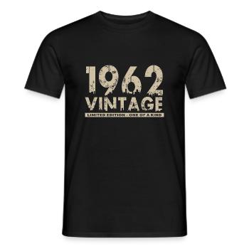 Vintage 1962 Bursdag - One of Kind - T-shirt homme - noir - Devant - AI Model Male 178 light (178cm)
