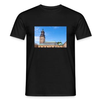 Deutsche Kirche Tyska kyrkan Göteborg Stadt Schweden - Männer T-Shirt - Schwarz - Vorne - AI Model Male 178 light (178cm)