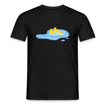 Canards dans une mare - T-shirt homme - noir - Devant - AI Model Male 178 light (178cm)