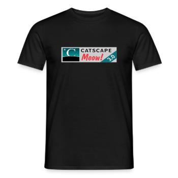 Paysage de chat - T-shirt homme - noir - Devant - AI Model Male 178 light (178cm)
