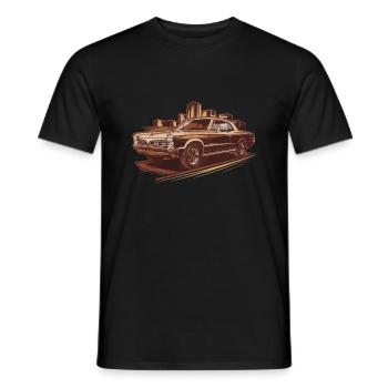 1966 GTO Oldtimer Altes Auto - Männer T-Shirt - Schwarz - Vorne - AI Model Male 178 light (178cm)
