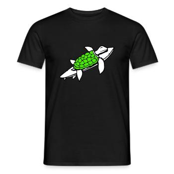 Tortue d’eau Planche de surf Surfeur Surf amusant - T-shirt homme - noir - Devant - AI Model Male 178 light (178cm)