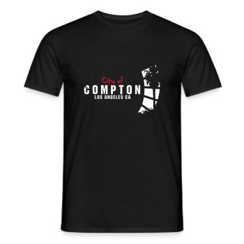city of compton - Männer T-Shirt - Schwarz - Vorne - AI Model Male 178 light (178cm)