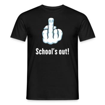 L’école est finie! (Certificat de fin d’études / doigt puant) - T-shirt homme - noir - Devant - AI Model Male 178 light (178cm)