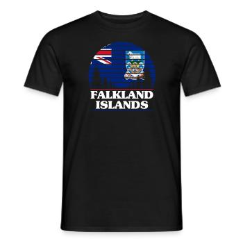 Falkland Islands - Men's T-Shirt - black - Front - AI Model Male 178 light (178cm)