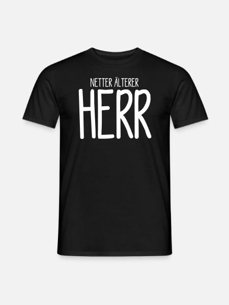 netter älterer Herr - Männer T-Shirt - Schwarz