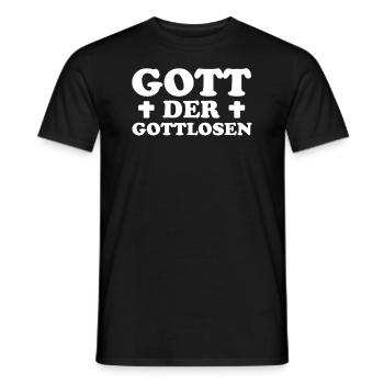 Gott der Gottlosen - Männer T-Shirt - Schwarz - Vorne - AI Model Male 178 light (178cm)
