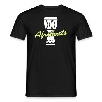 Awesome Djembe Afrobeats Lover T-Shirt Present - Männer T-Shirt - Schwarz - Vorne - AI Model Male 178 light (178cm)