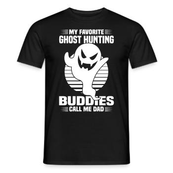 Ghost Hunter Father's Day - Men's T-Shirt - black - Front - AI Model Male 178 light (178cm)