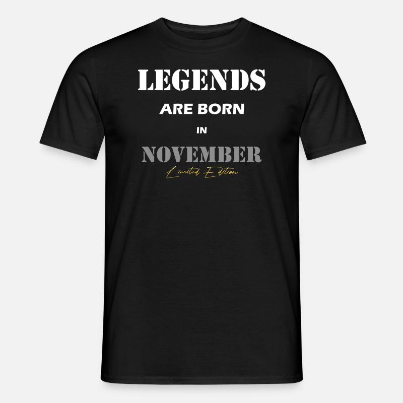 November Legends Geschenk white - Männer T-Shirt - Schwarz