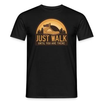 Just Walk Until You Are There - Männer T-Shirt - Schwarz - Vorne - AI Model Male 178 light (178cm)