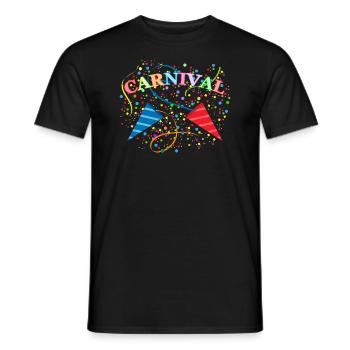 Karneval bunt Konfetti - Männer T-Shirt - Schwarz - Vorne - AI Model Male 178 light (178cm)