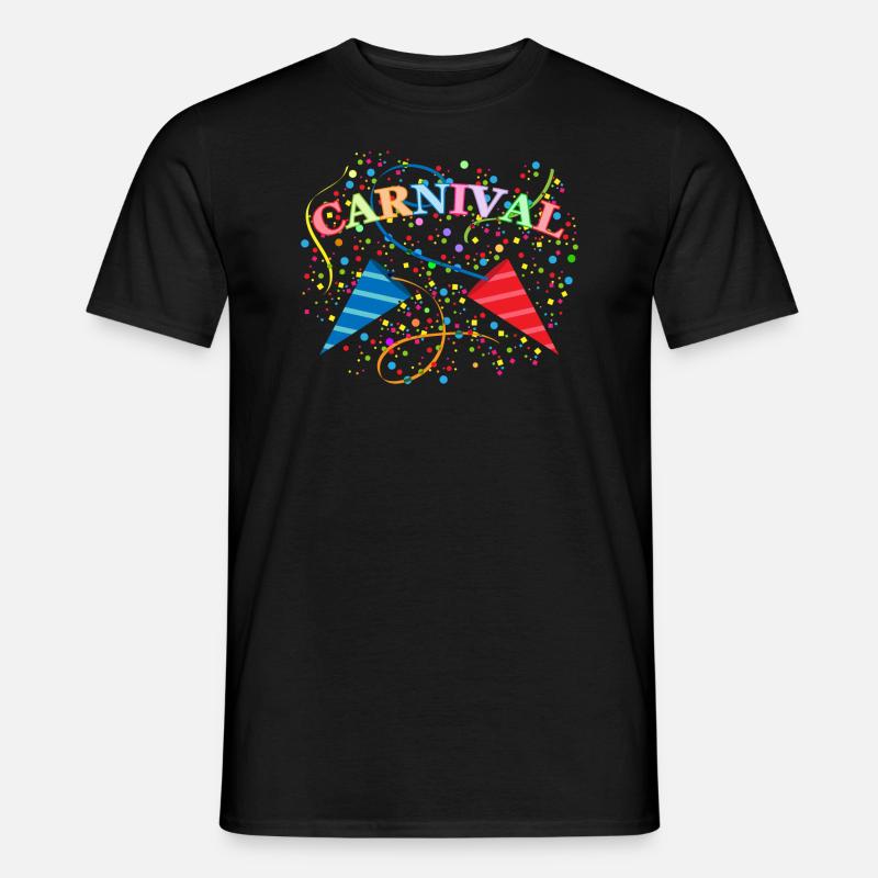 Karneval bunt Konfetti - Männer T-Shirt - Schwarz