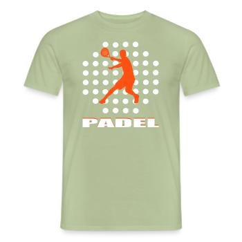 Padel - T-shirt homme - vert sauge - Devant - AI Model Male 178 light (178cm)