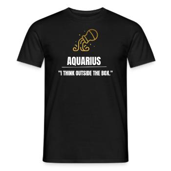 Verseau - T-shirt homme - noir - Devant - AI Model Male 178 light (178cm)