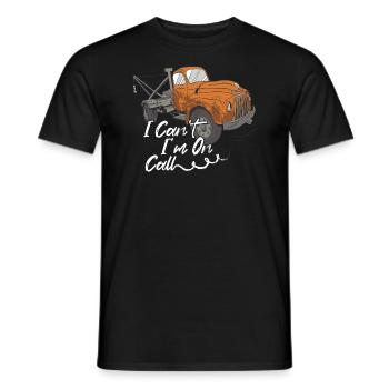 Je ne peux pas Je suis sur appel Chauffeur de dépanneuse de camionnage - T-shirt homme - noir - Devant - AI Model Male 178 light (178cm)