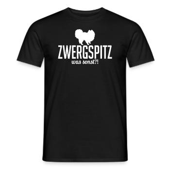 Zwergspitz was sonst Hunde Hundespruch Wilsigns - Männer T-Shirt - Schwarz - Vorne - AI Model Male 178 light (178cm)