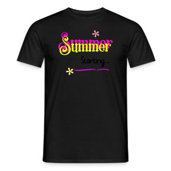 Conception de départ d’été - T-shirt homme - noir - Devant - AI Model Male 178 light (178cm)