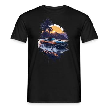 Klassischer Sportwagen - Männer T-Shirt - Schwarz - Vorne - AI Model Male 178 light (178cm)