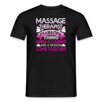 Massage Therapist Massage Therapist Jobs - Men's T-Shirt - black - Front - AI Model Male 178 light (178cm)