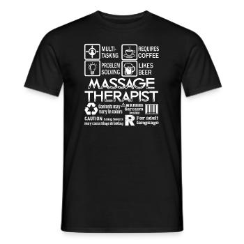 Massage Therapist Multitasking Job - Men's T-Shirt - black - Front - AI Model Male 178 light (178cm)