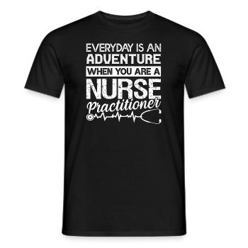 Nurse Practitioner Nurse Practitioner Adventure - Men's T-Shirt - black - Front - AI Model Male 178 light (178cm)