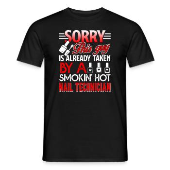 Nail Technician Taken By Nail Tech - Men's T-Shirt - black - Front - AI Model Male 178 light (178cm)