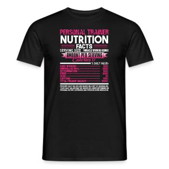 Personal Trainer Personal Trainer Nutrition Facts - Men's T-Shirt - black - Front - AI Model Male 178 light (178cm)