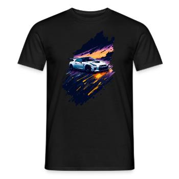 Sports car - Men's T-Shirt - black - Front - AI Model Male 178 light (178cm)