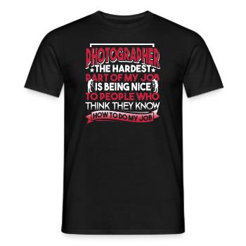 Photographer Photographer How To Do My Job - Men's T-Shirt - black - Front - AI Model Male 178 light (178cm)