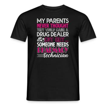 Pharmacy Technician Need Pharmacy Technician - Men's T-Shirt - black - Front - AI Model Male 178 light (178cm)