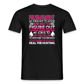 Phlebotomist Phlebotomist My Job - Men's T-Shirt - black - Front - AI Model Male 178 light (178cm)