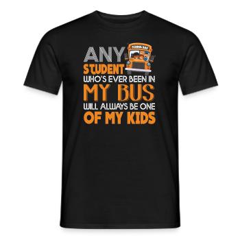 School Bus Driver School Bus Driver Funny - Men's T-Shirt - black - Front - AI Model Male 178 light (178cm)
