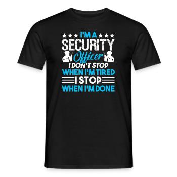 Security Officer Security Officer Don't Stop - Men's T-Shirt - black - Front - AI Model Male 178 light (178cm)
