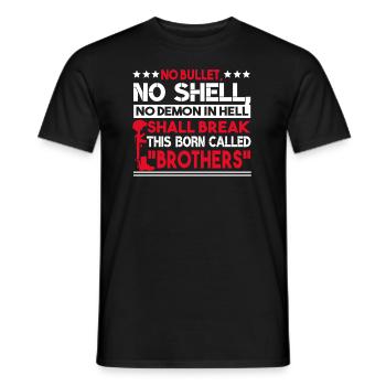 Veteran No Bullets No Shell No Demon In Hell - Men's T-Shirt - black - Front - AI Model Male 178 light (178cm)