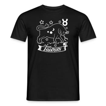 Taurus Taurus Zodiac Star Sign Of Zodiac - Men's T-Shirt - black - Front - AI Model Male 178 light (178cm)