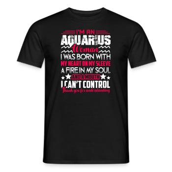 Aquarius I'm An Aquarius Woman - Men's T-Shirt - black - Front - AI Model Male 178 light (178cm)